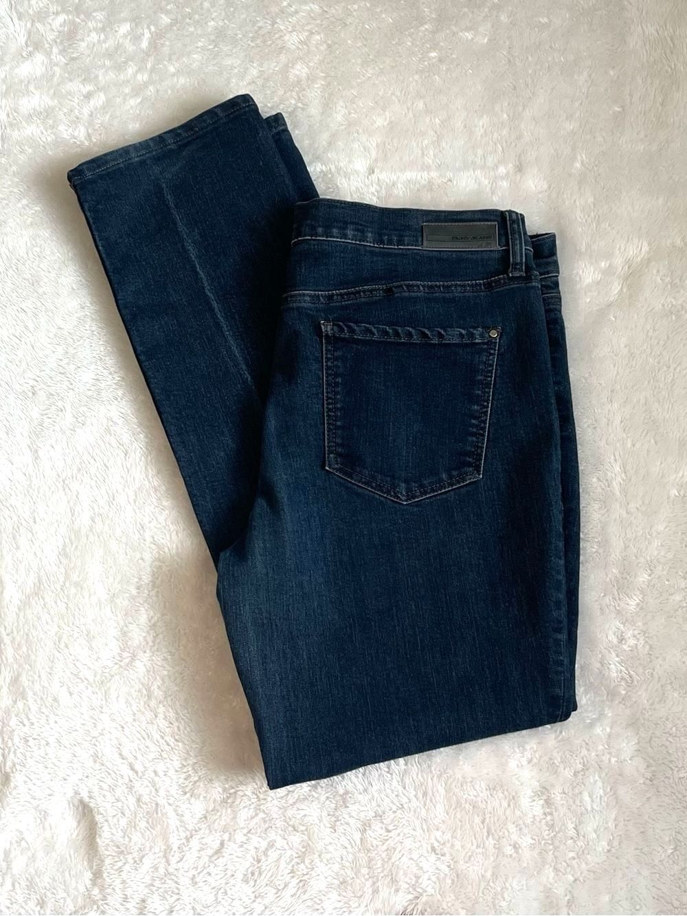 DKNY Women’s Dark Blue Straight Leg Jeans - Dark Wash 10 x 32